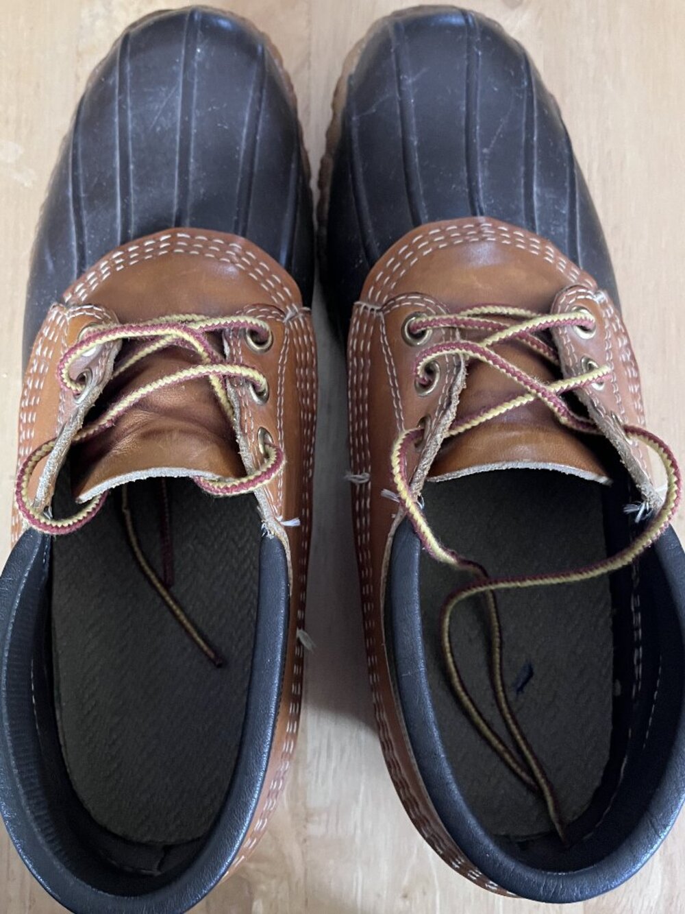 LL Bean Mens "Maine Hunting Shoe" Size 8M Waterproof Leather and Rubber USA Used